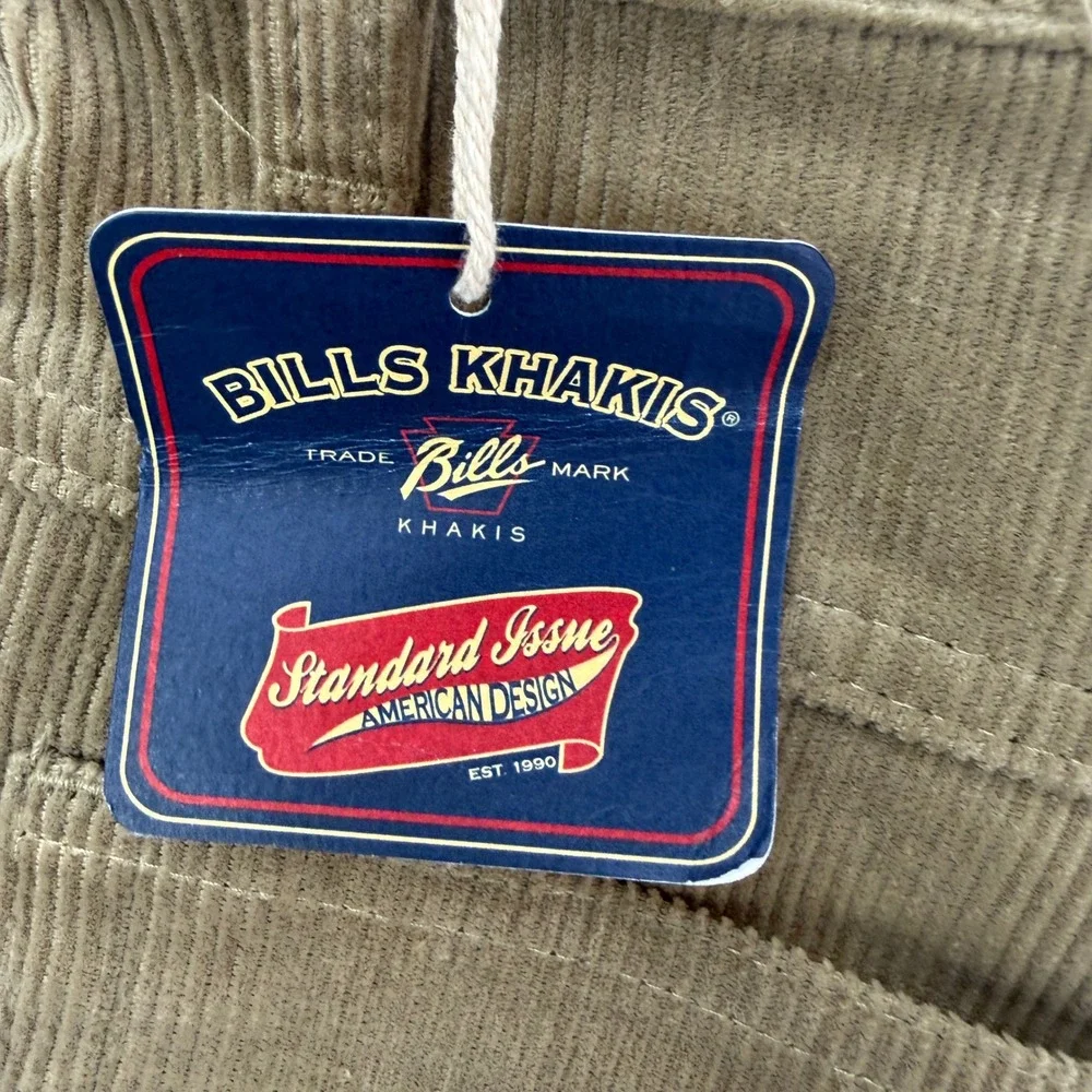 Bills Khakis Corduroy Pants Mens 38x32 Khaki 5S Standard Fit BK5PKTS2010010
